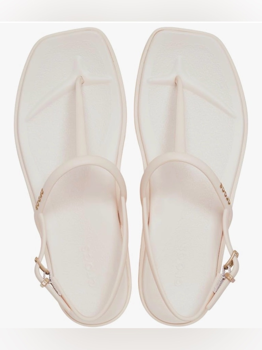 Crocs Women's Miami Thong Sandal, Ivory Thong Sandal - Picture 2 of 6